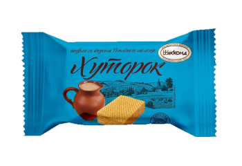 Конфета Конфеты Хуторок со вкусом Топленого молока вафли